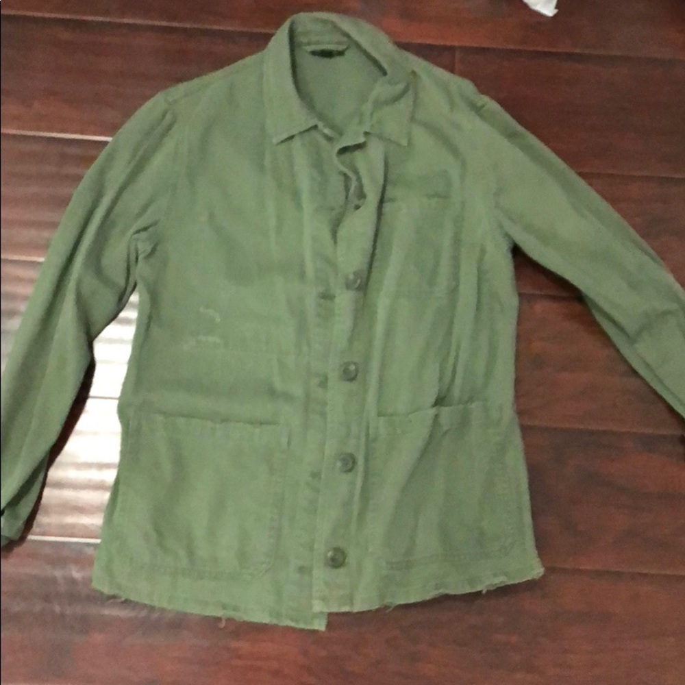 Top shop Military Style Button Down